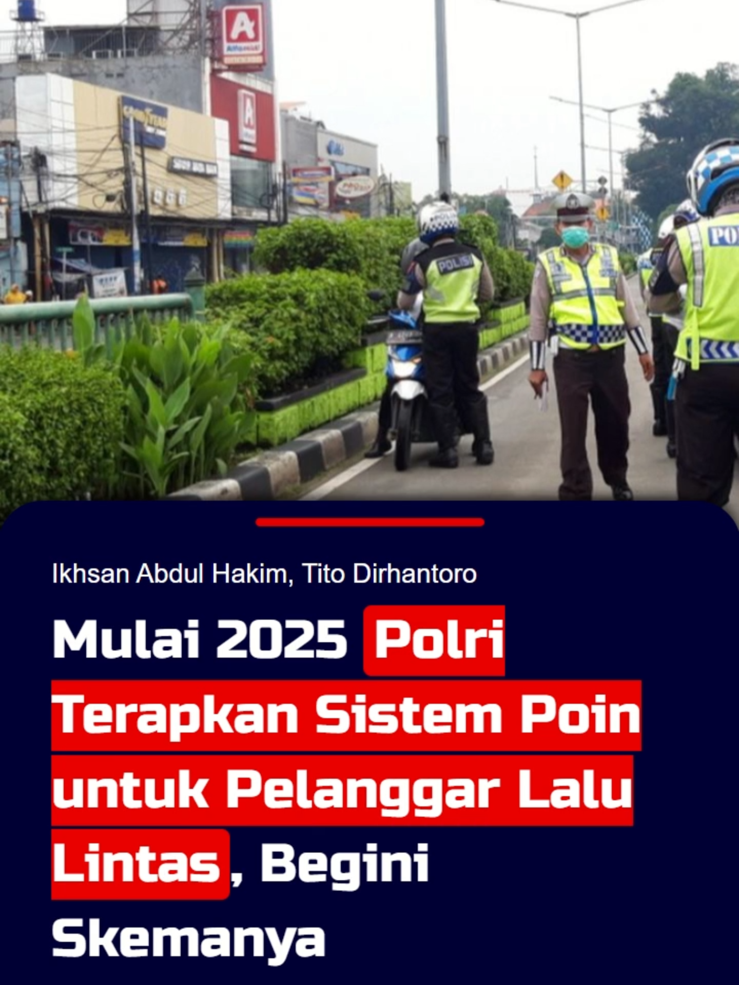 Kepala Korps Lalu Lintas (Korlantas) Polri Irjen Aan Suhanan mengatakan pihaknya akan menerapkan sistem poin bagi pelanggar lalu lintas. Sistem berbasis poin ini akan diberlakukan mulai tahun 2025. Aan menyebut sistem ini dinamakan traffic activity report yang menggunakan sistem nilai kepatutan berkendara (merit point system). Sahabat KompasTV juga bisa memperoleh informasi terkini melalui website: www.kompas.tv #polri #lalulintas #pelanggaran #polisi #pengendara #kendaraan #korlantaspolri #tabraklari #poin #tilang #sim #skck