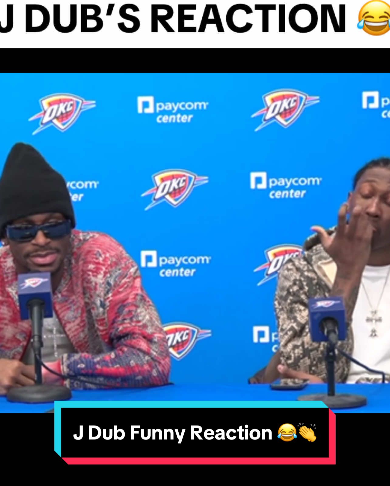 J Dub’s reaction is priceless 😂😂 @OKC Thunder #NBA #Basketball #Thunder #ShaiGilgeousAlexander #JalenWilliams 