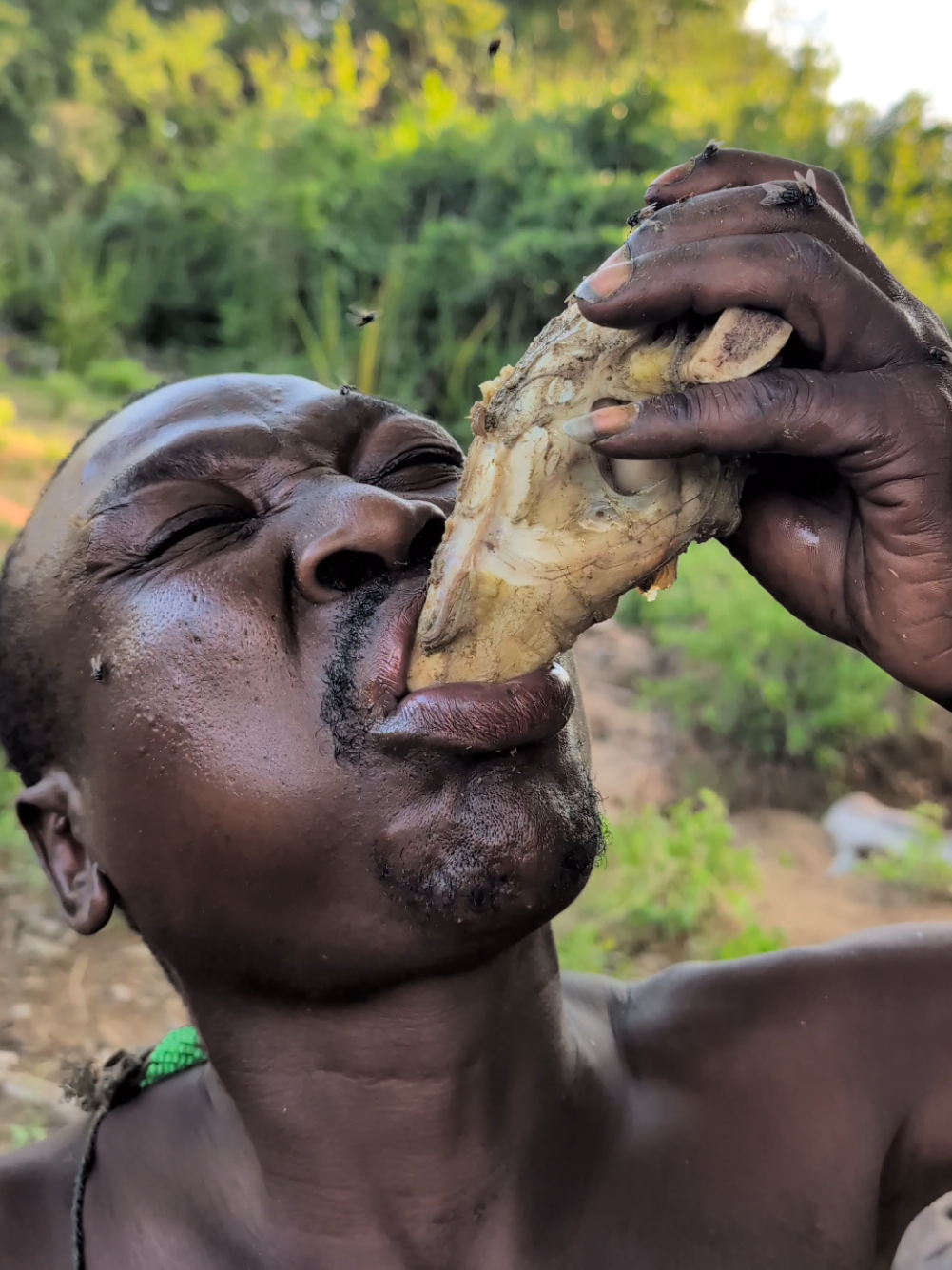 Wow,,🔥 that's incredible delicious 😋🤤 Lunch, enjoying hadza food, very Nutrition food#Culture #bushmen #tradition 