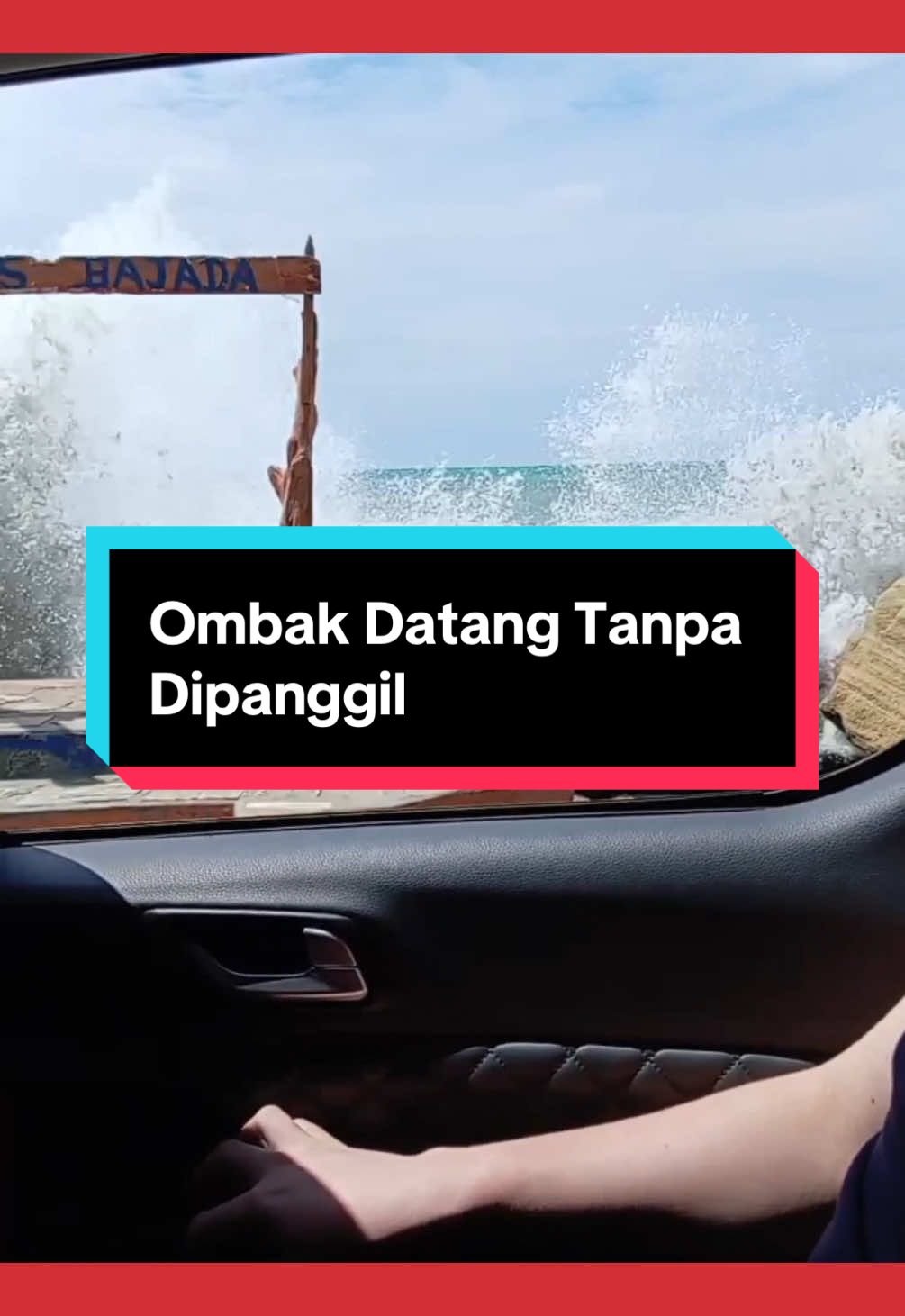 Baru nak rekod ombak, sekali ombak datang tanpa memanggil 📹 @Anahi  #ombak #rakam #alamak #fyp #viral #rekod #kereta #air #basah #trend #pov #aman #tingkap #buka 