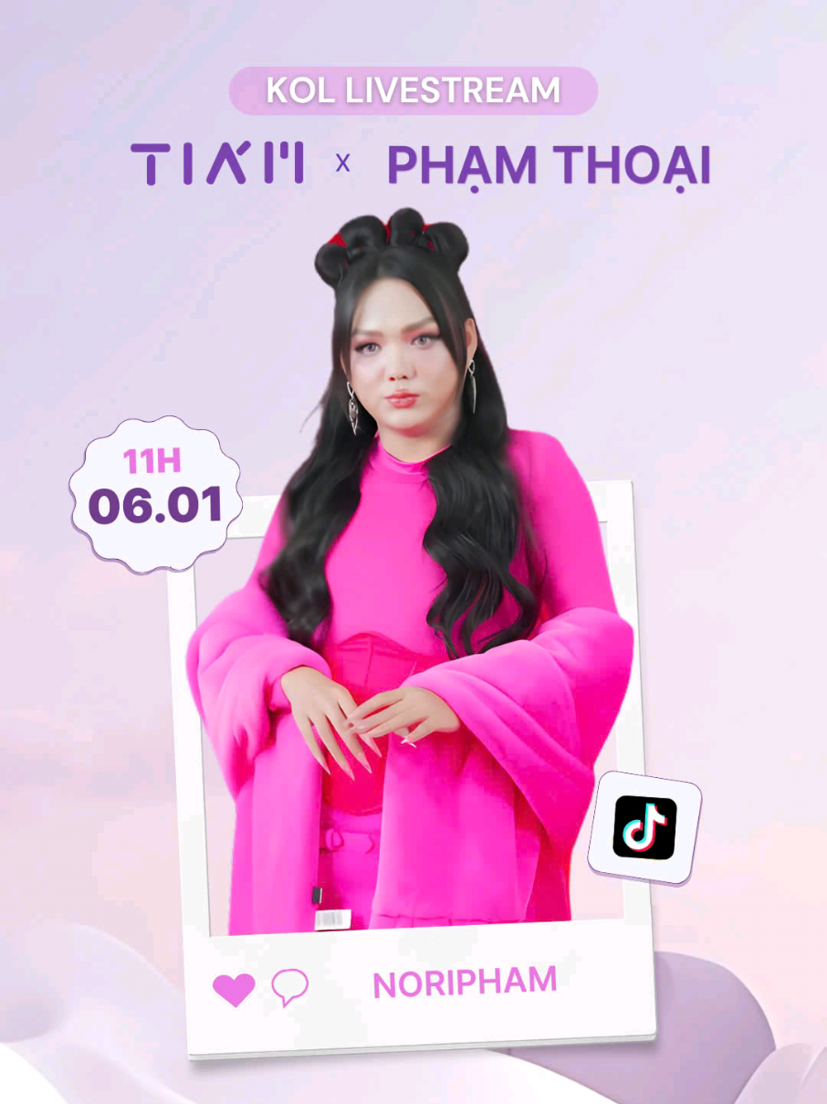 🔮 TIA'M x PHẠM THOẠI | Cùng đón xem phiên live trên kênh Tiktok Norinpham vào lúc 11H ngày 06.01 nào cả nhà ơii 🤩 #tiam #TikTokShop #tiamvietnam #megalive #xuhuong