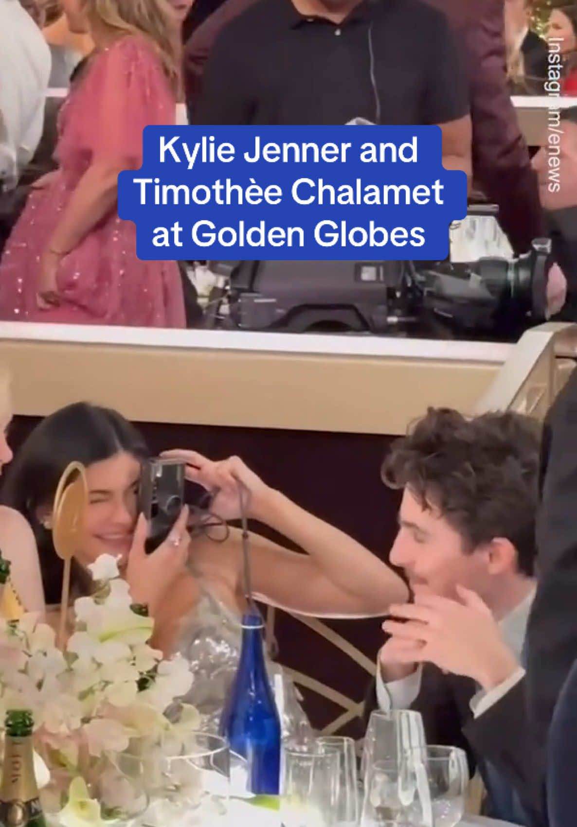 Kylie Jenner was every inch the proud girlfriend as she joined Timothèe Chalamet for The Golden Globes  #timotheechalamet #kyliejenner #kardashians #goldenglobes 