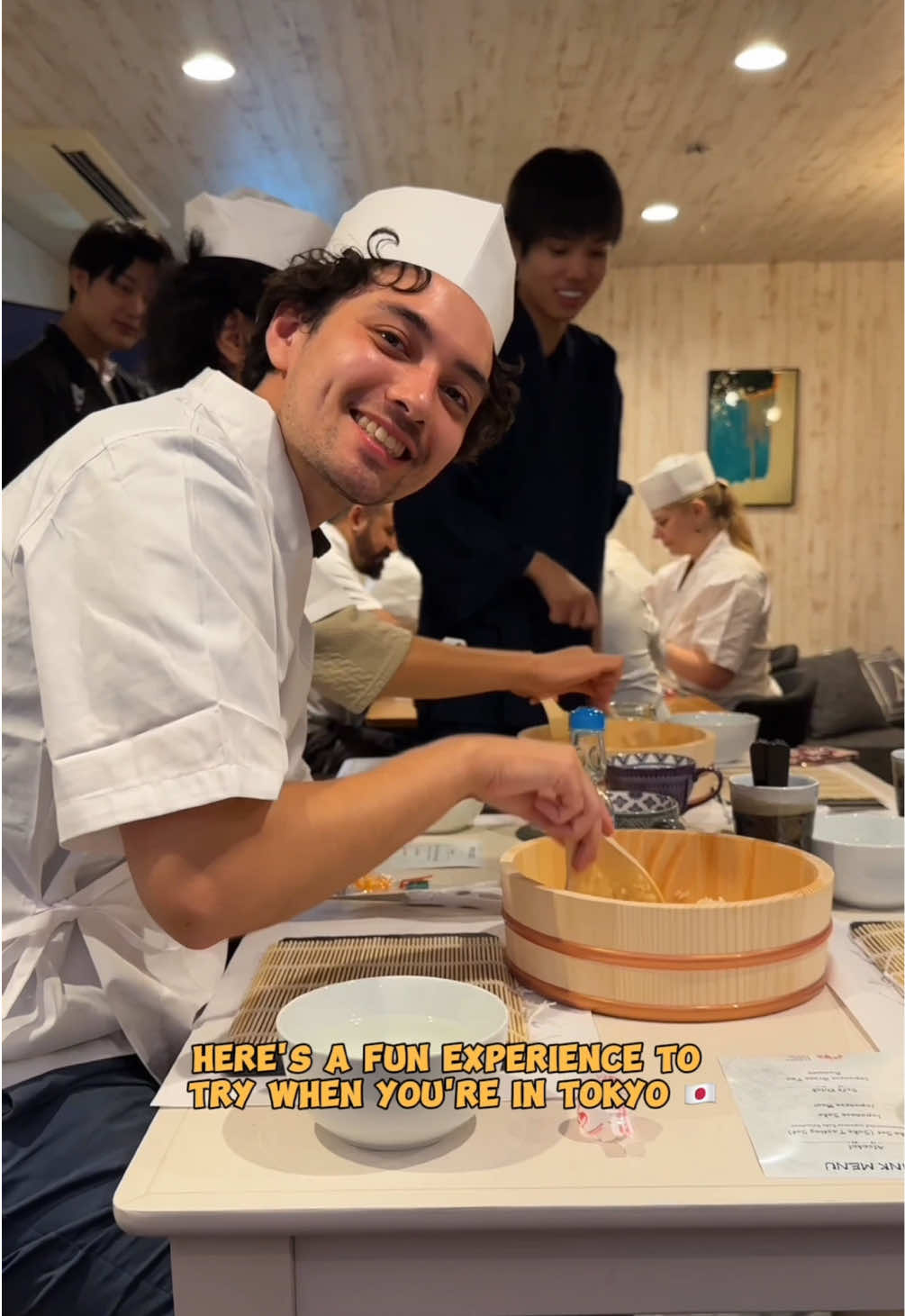 Sushi making in Tokyo with @SAMURAI SUSHI TOKYO  #PR #sushi #tokyo #japan #sushimaking #japanesefood 