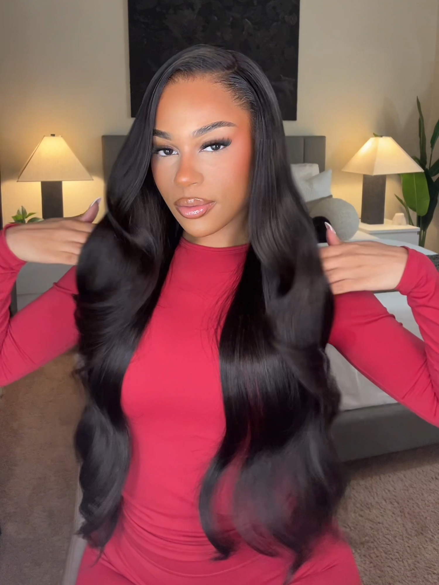 Long Lasting Curls & Waves Tutorial✨Body Wave Wig😍#beluckhair #foryou #hairstyle #wigstyling #wigstylist #wig #bodywavewigs #bodywavehair #blackgirl #blackwomen #africangirl #africanwomen