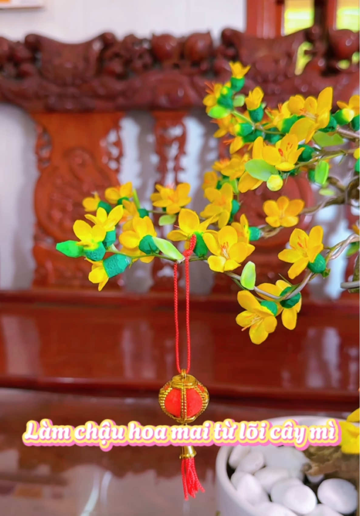 Làm hoa mai từ lõi mì #Myn #vtvcab #djy #handmade #xuhuong #samtetbaovui #tiktokshoptet 