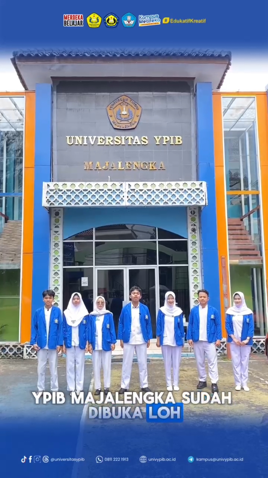 Penerimaan Mahasiswa Baru Tahun Akademik 2025 -2026 Universitas YPIB Majalengka Fakultas dan Program Studi : Fakultas Ilmu Kesehatan - Ilmu Keperawatan (S1) - Profesi Ners (Profesi) - Kebidanan (D3) - Kebidanan (S1) - Pendidikan Profesi Bidan (Profesi) Fakultas Farmasi - Farmasi (S1) Kampus Majalengka - Farmasi (S1) Kampus Kota Cirebon - Pendidikan Profesi Apoteker (Profesi) Fakultas Psikologi, Bisnis dan Teknologi - Psikologi (S1) - Perdagangan Internasional (S1) - Ilmu Komputer (S1) Informasi dan Pendaftaran : Link Pendaftaran : pmb.univypib.ac.id Whatsaapp : Kampus Majalengka : 08112221913 Kampus Kota Cirebon : 081286662816 - 085324447172 Download Brosur & Rincian Biaya : s.id/pmbunivypib25 #PMB #PMBDay #pmb #pmb2526