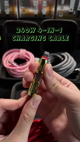 This high-quality,240W power 4-in-1 fast charging cable is on sale.Don’t miss out on this golden opportunity.#tiktokshop #usba #usbc #4in1 #mfish #tiktokmademebuyit #foryou #travel #charger #cable #iphone #ipad 