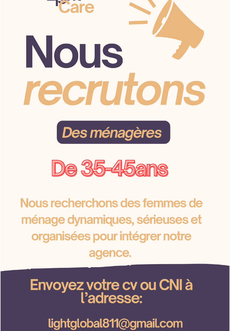 Envoyer votre candidature à l’adresse:lightglobal811@gmail.com ou sur whatsapp au 068028286 #congobrazzaville242🇨🇬 #offredemploi