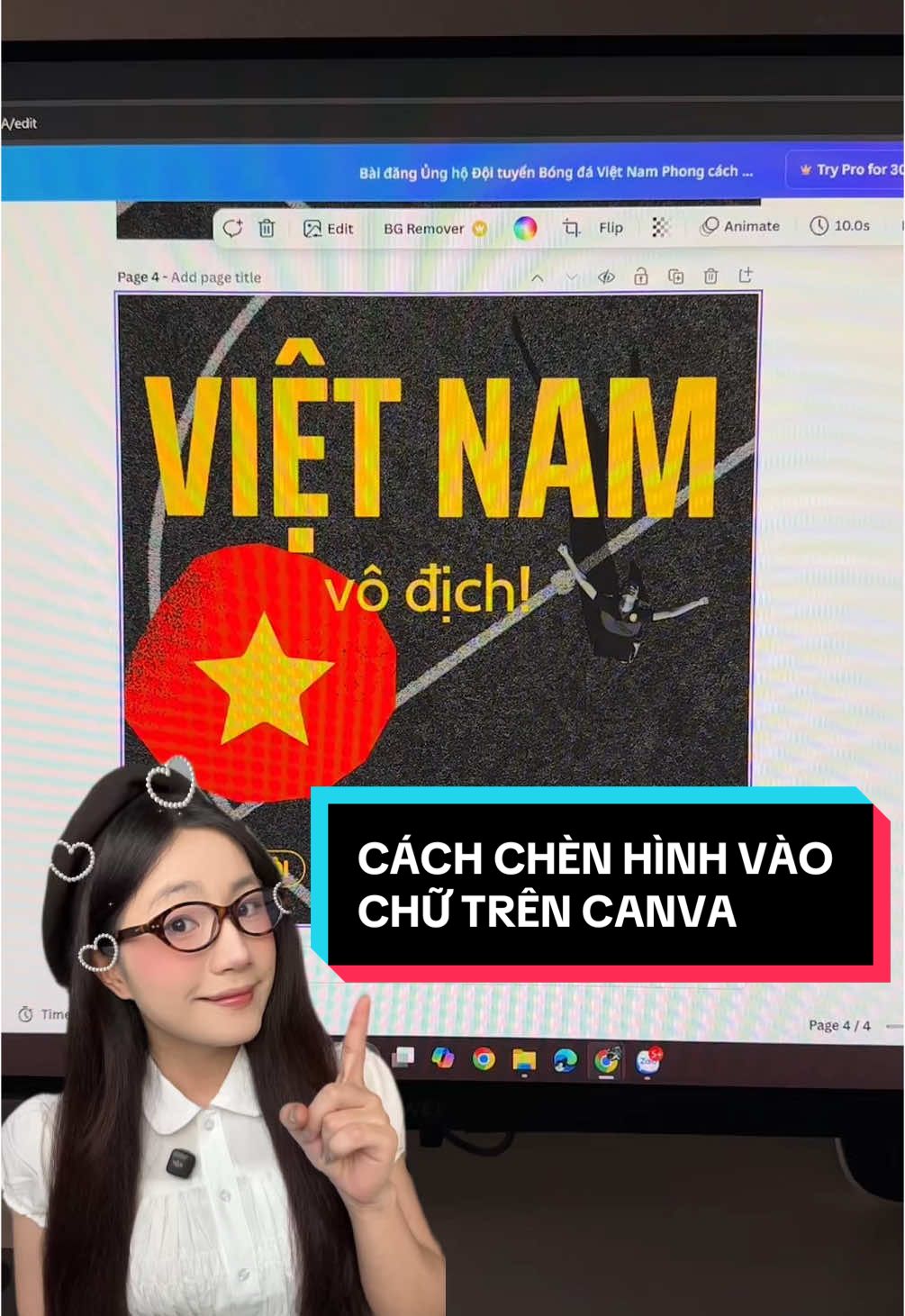 Mẹo Canva chèn hình vào chữ siêu nhanh #LearnOnTikTok #ThanhCongNghe #YeuCongNghe 