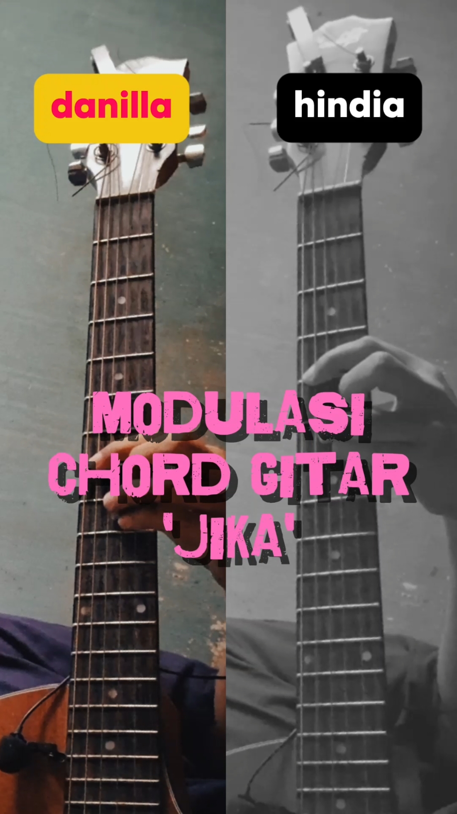 Modulasi chord 'JIKA' - @danillanih x @bukanwordfangs   #danillariyadi #danilla #hindia #jika #guitarcover #guitartutorial #guitarchords #guitartok #fyp 