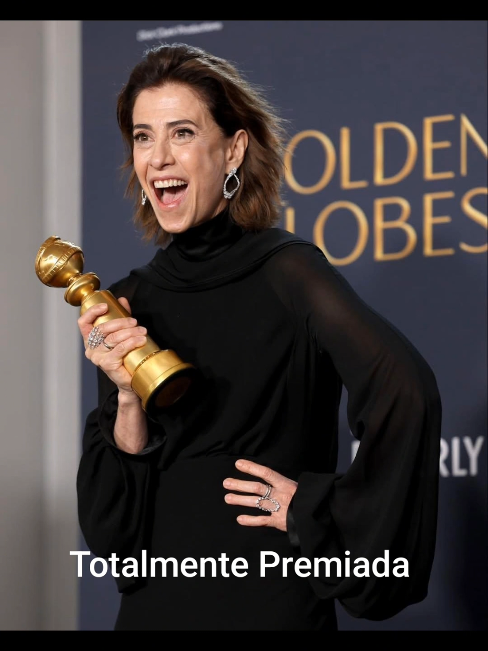 Você viu a Fernanda Torres? #fernandatorres #aindaestouaqui  #globodeouro #globodeouro2024 #goldenglobe 