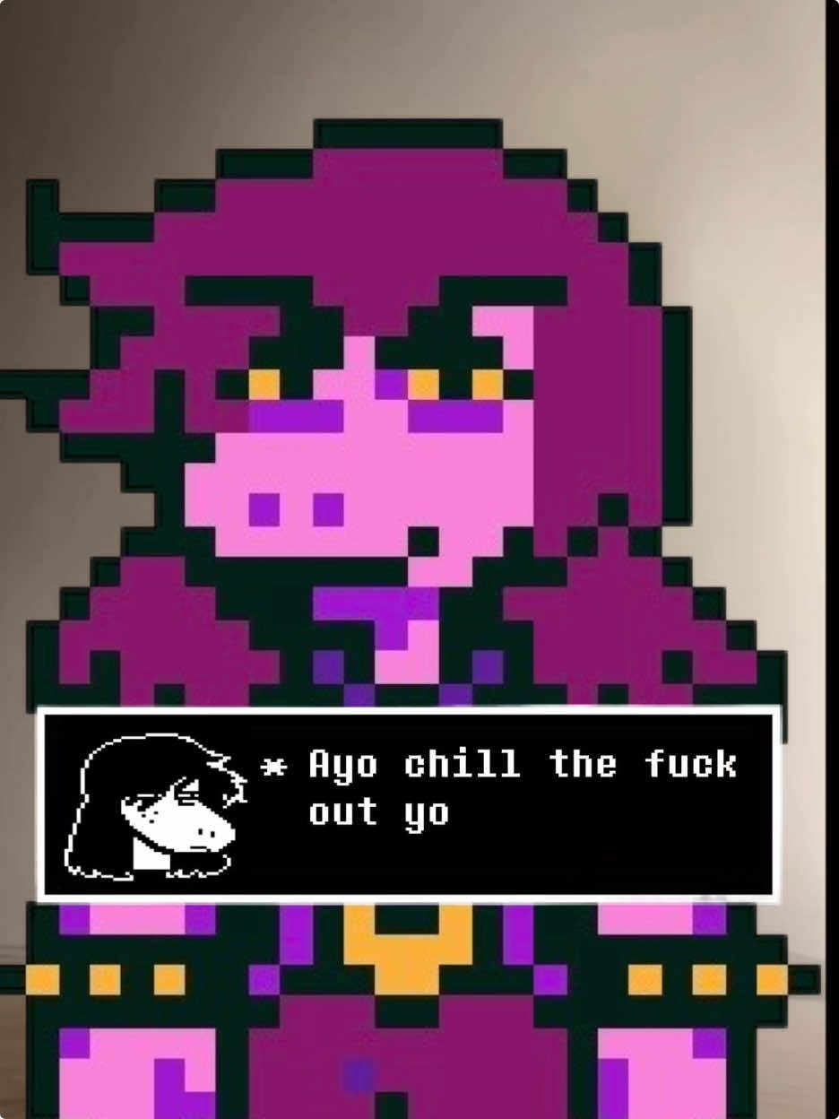 Peak deltarune content #fyp #deltarune #undertale #funny #propertyinegypt #choppedchin #cheetohair #meme 