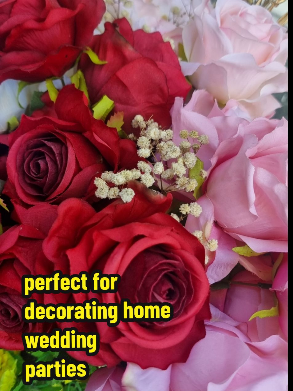 High Quality 7pcs velvet/cloth Artificial Rose  perfect for wedding/ parties/ decorating home #RealisticAppearance #EasyMaintenance #VersatileUse 