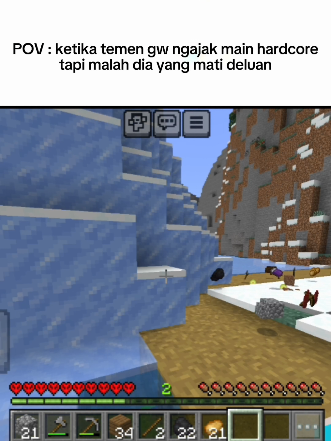 🗣️ buat world baru aja bro😁 #zanxmc #Minecraft #meme #minecraftmemes #minecraftmeme #pov #mk #fyp 