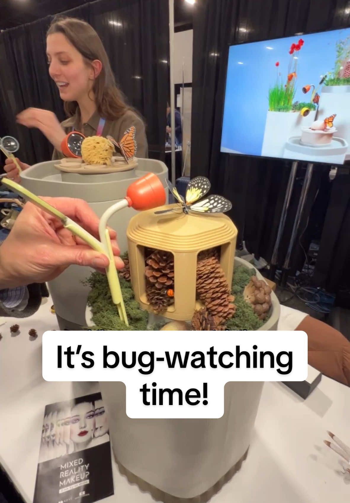 Get ready to watch some bugs! (And birds and bees, too) with Wonder Blocks and Petal from the makers of Bird Buddy. The Petal looks like a flower and you can watch the bug action around the Blocks from an app which will use AI to identify them — when it ships! #ces #ces2025 #cesunveiled #techtok #techradar #viral #consumerelectronics #birds #bugs #nature #bees #ai 