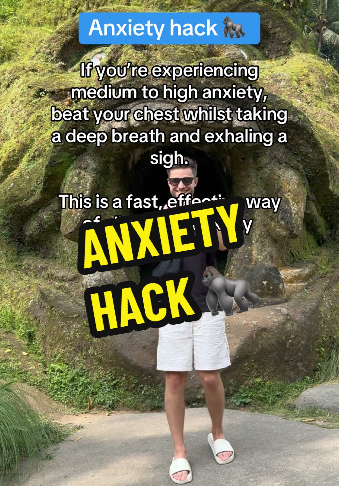 Anxiety hack 🦍  #anxiety #anxietydisorder #anxietyawareness #anxietytips #anxietyrecovery #panicattack #healthanxiety #anxietyrelief 