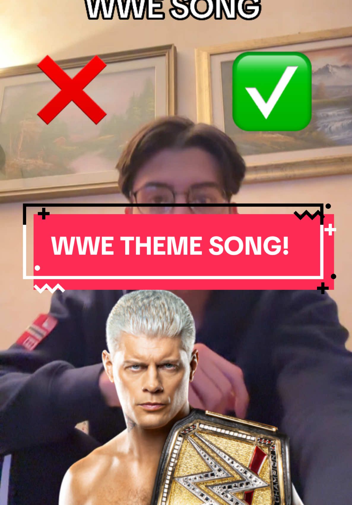 WWE THEME SONG! #WWE #wrestlingtiktok #wrestletok #WrestleMania #wweentrance #wwefan #wwetiktok #wweraw #wwesmackdown #codyrhodes #romanreigns #randyorton #rhearipley #prowrestling #sethrollins 