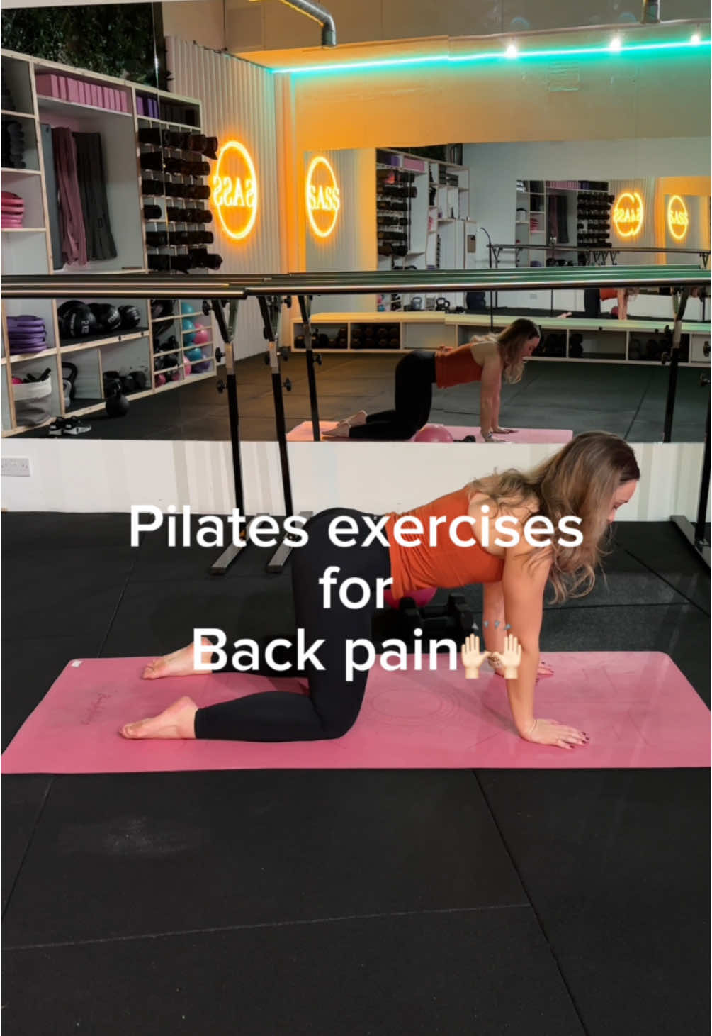 Struggling with back pain or stiffness?✨ #pilates #pilatesworkout #pilatesinstructor #londonlife #backpainexercises  Give these exercises a try to strengthen your glutes, back, and core while improving spine mobility: • Cat-Cow • Thread the Needle • Child’s Pose • Glute Bridges • Glute Marches • Sway Back Bear Crawl