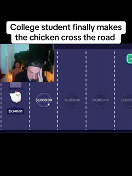 College student finally makes the chicken cross the road #streamer #kickstreaming 