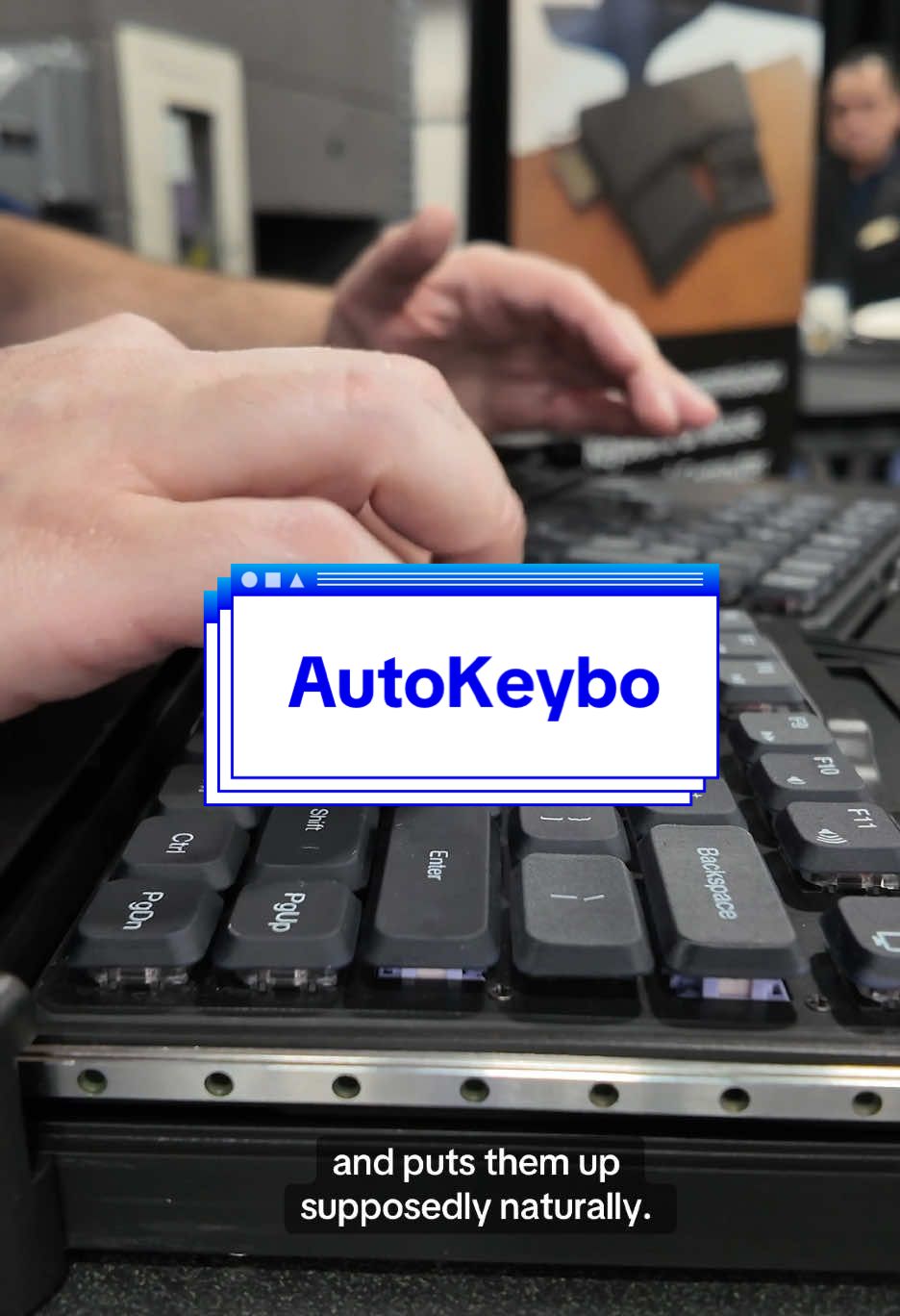 We checked out the auto retractable keyboard at CES called the AutoKeybo. #ces #ces2025 #keyboard #tech #techtok 