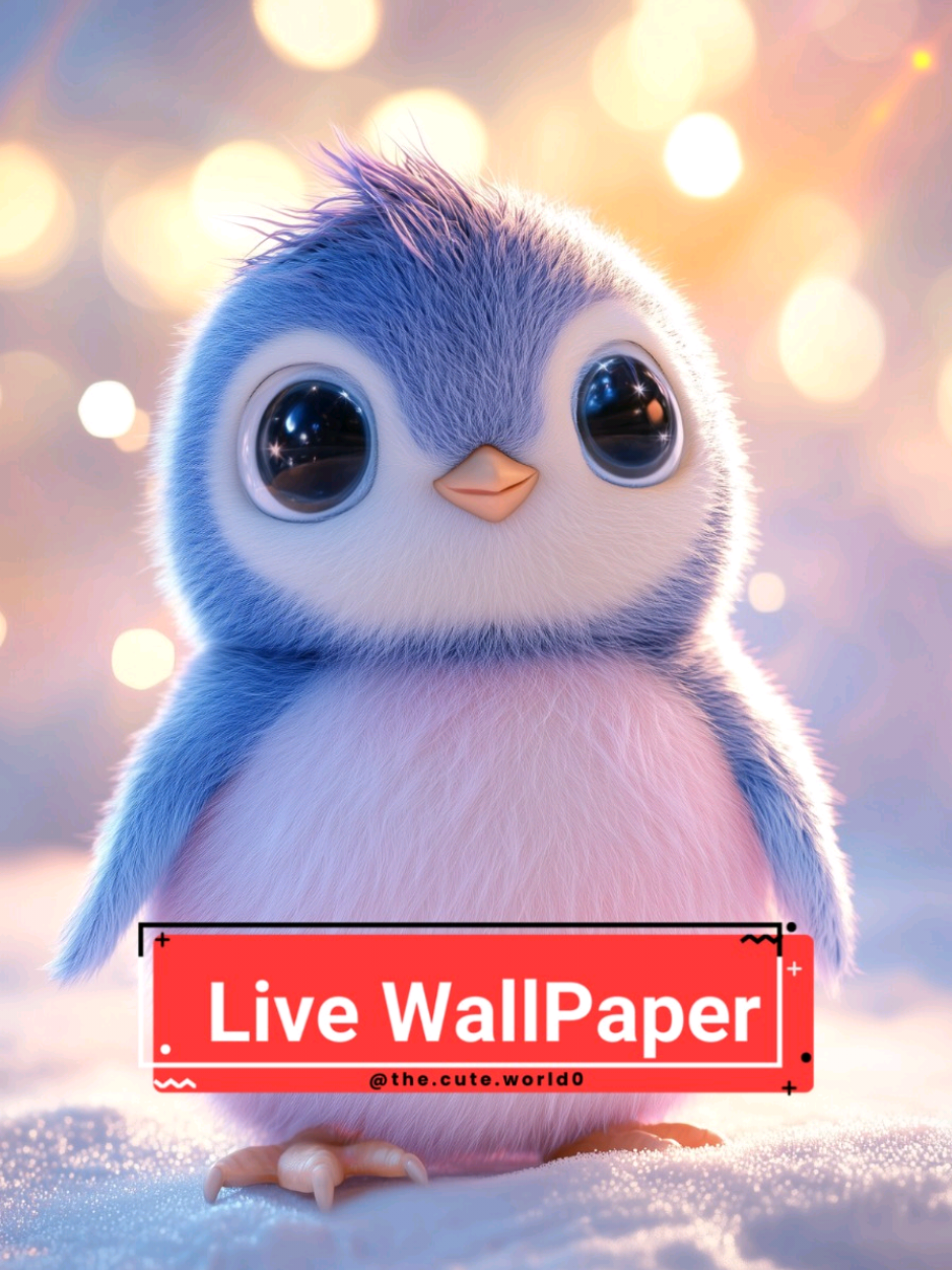 Waddle into your feed with this pastel penguin! Cuteness guaranteed to melt any heart. Tag a friend who needs a daily dose of cuteness! #PenguinLove #Fluffy #Pastel #3DArt #LiveWallpaper