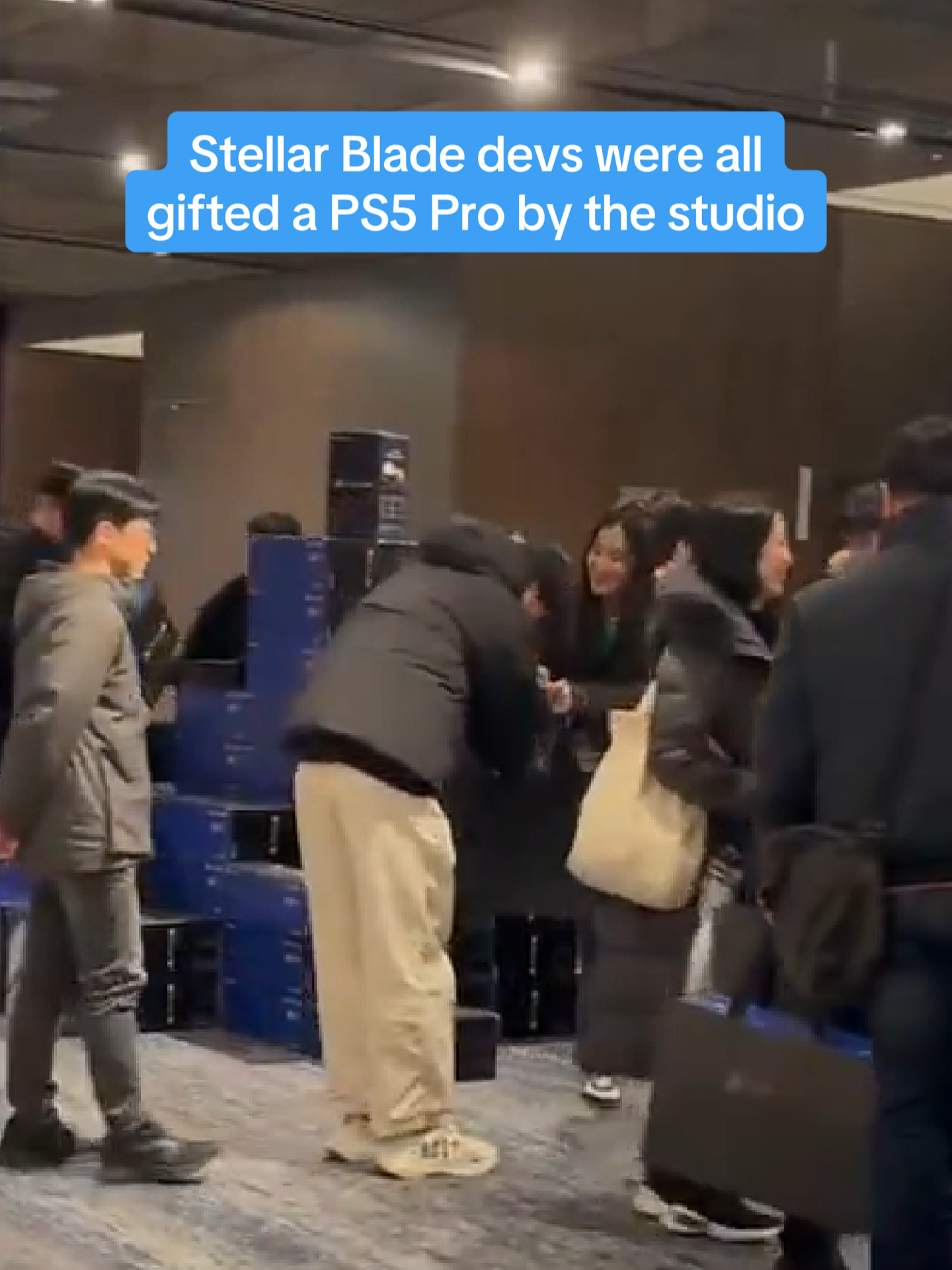 The Stellar Blade developers were each gifted a PS5 Pro for their work. 🎥: X / StellarBlade #stellarblade #ps5 #sony #playstation #gaming #ps5pro