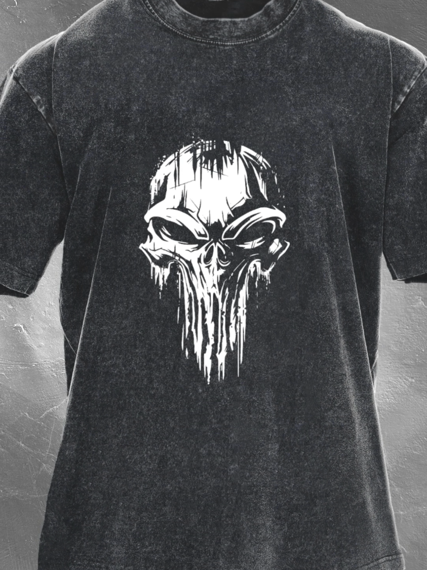 Skull Men's washed T-shirt #träning #gym #punisher #gymfit