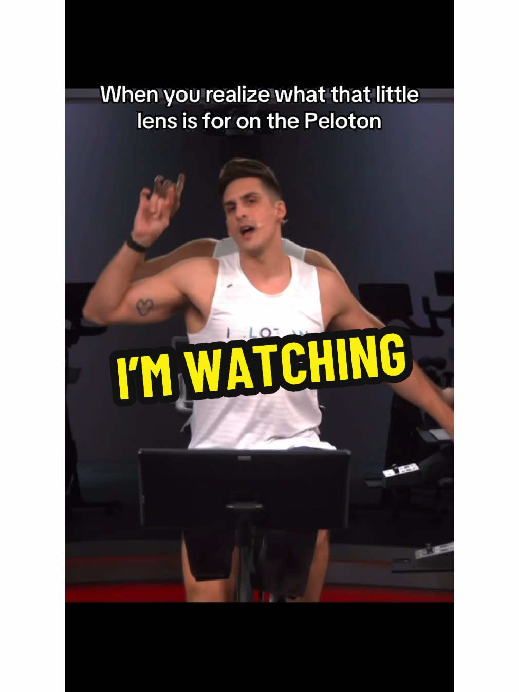 Cody likes to watch... 30 min Bootcamp 1/22/21 #onepeloton #peloton #pelotonbike  #spintok #pelotontiktok #pelotonmoms #codyrigsby #foryoupage #fyp #watching #wakeup #funnyvideo 