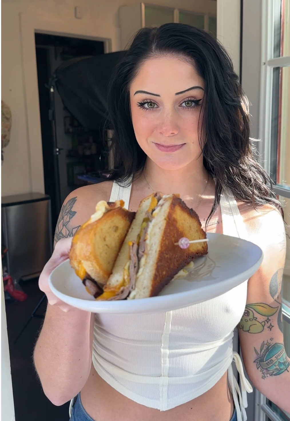 Roast Beef Melt, with Confit Leek and Garlic!