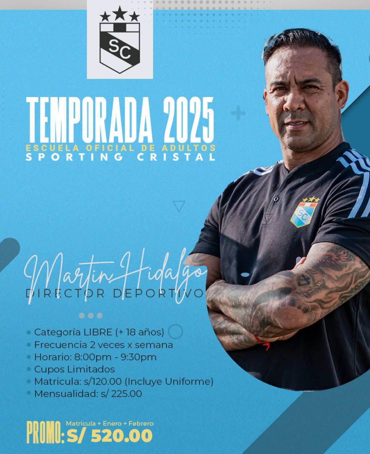 ⚽️ Iniciamos la temporada 2025 con muchas ganas de tenerlos en la Academia. Ya pueden matricularse directamente en las instalaciones del Club. Horario de atención para matrícula: Lunes a Viernes de 10:00am a 6:00pm LOS ESPERAMOS 🩵