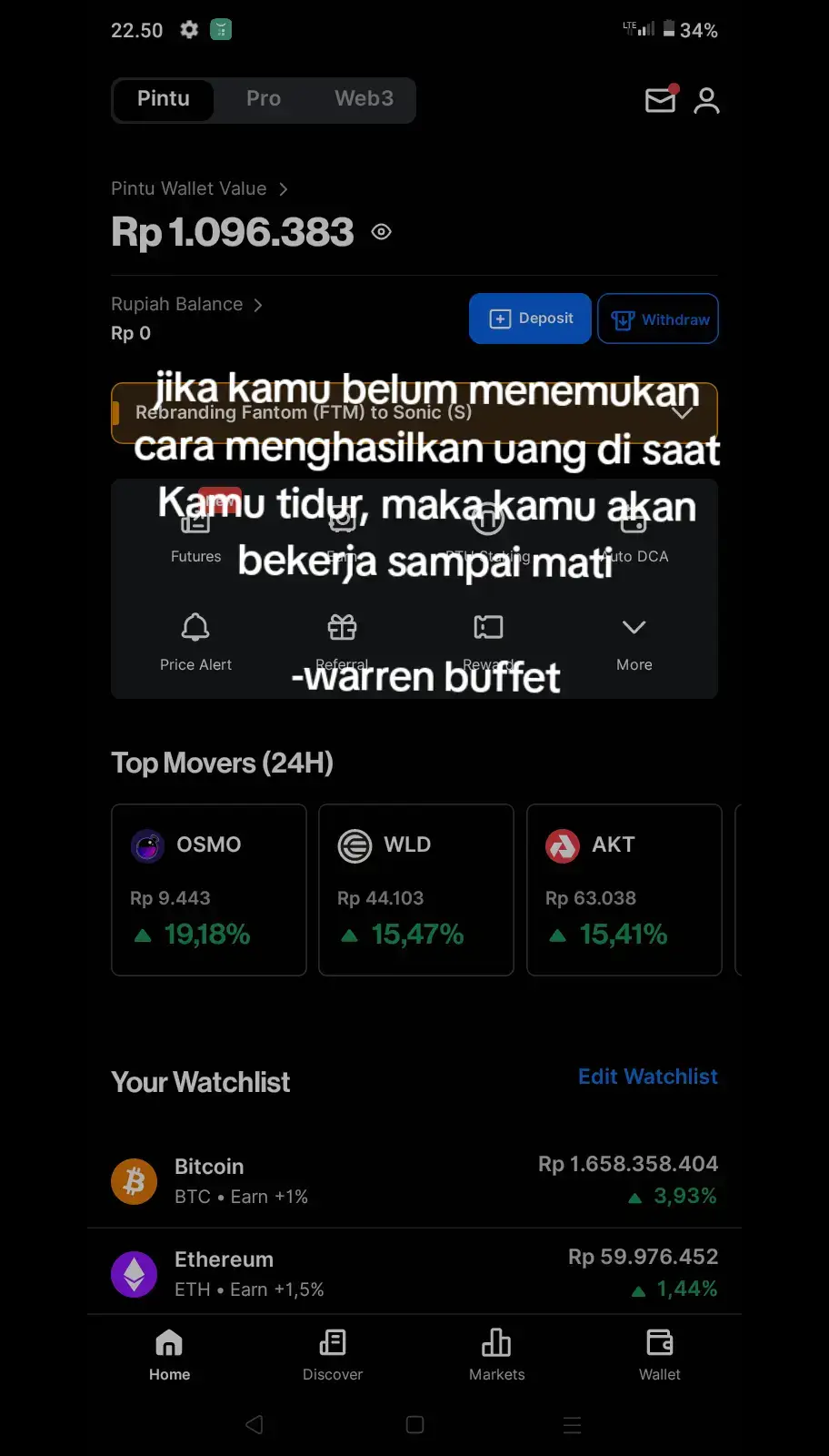 kata kata warren buffet#katakatamotivasi #quotes #investasi #crypto #pyp #margincall #katakatabijak 