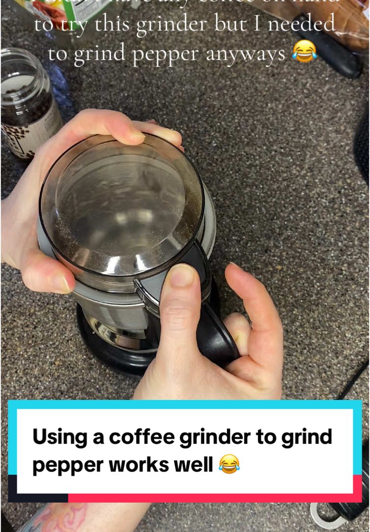 Hey it’s works great 😅 I originally requested the grinder to use for coffee but I didn’t have any beans on hand to try it. But the grinder can be used to grind many things in the kitchen. #coffeegrinder #TikTokShop #tiktokshopfinds 