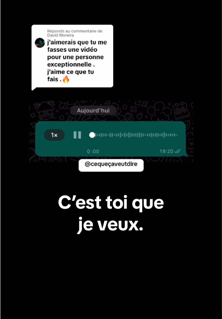 Réponse à @David Moreira  C’est toi que je veux.. #cequecaveutdire #fyp 