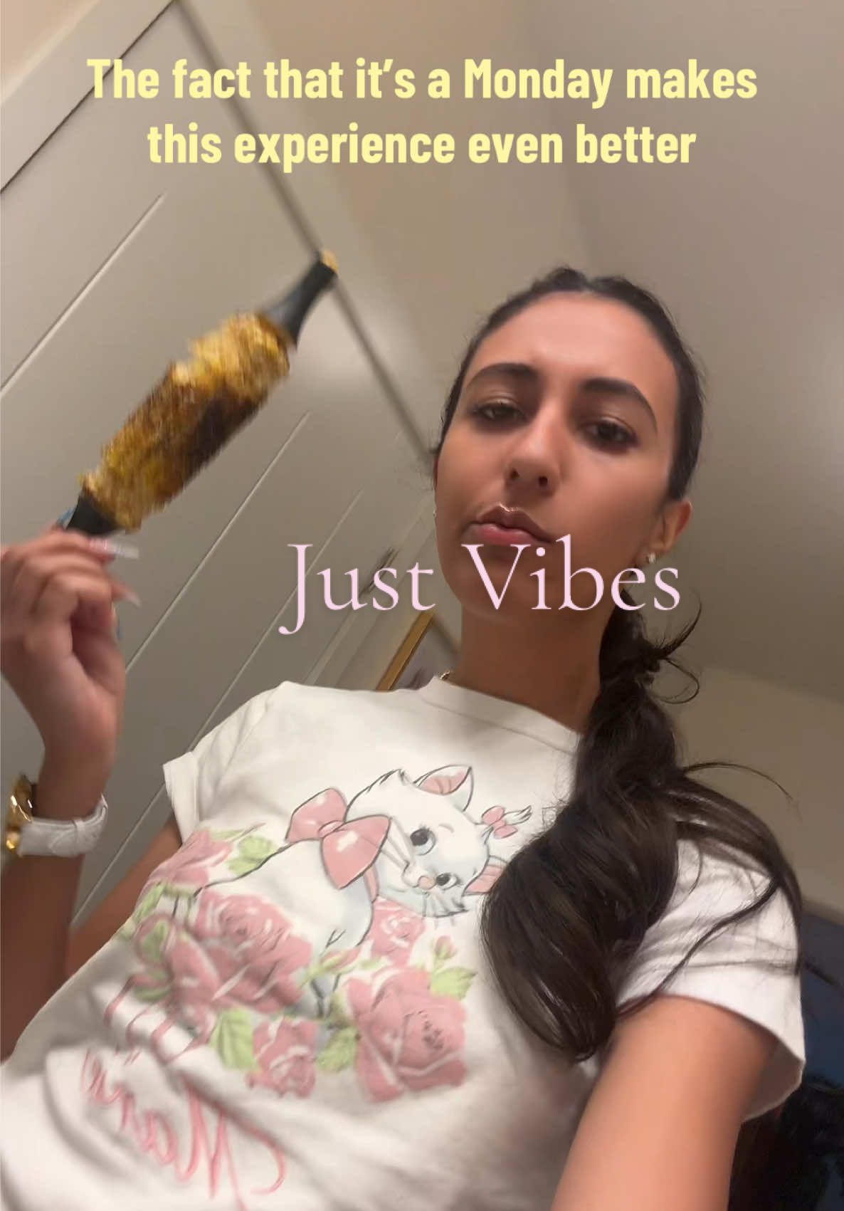 Don’t ask me what the point of this video is, all I know is this Aristochats t-shirt puts me in the best mood every time🤌🏼 Perfect manners at all times except my core videos 🤷🏽‍♀️ #corn #blackenedcorn #charredcorn #housemusiclovers #mondaymood #ponytaildays #dancevibes 