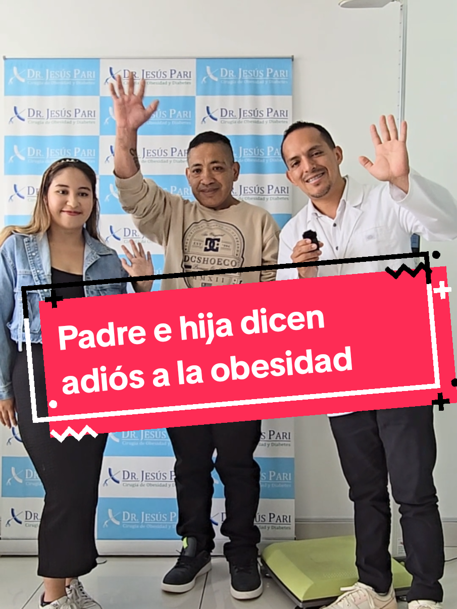 Padre e hija dicen adiós a la obesidad juntos! #mangagastrica #bypassgastrico #cirugia #obesidad #dietasaludable #juegosdelcalamar #squad #calamar 