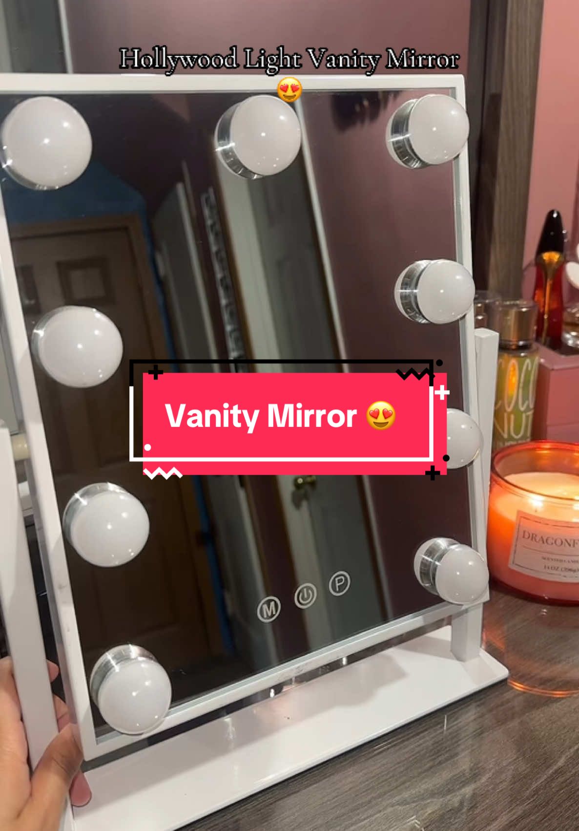 The best portable vanity mirror , has a variety of settings available just for you. 😍 #vanity #parati #hollywood #vanitymirror #foryoupage #fyp #portable #makeup #beauty 