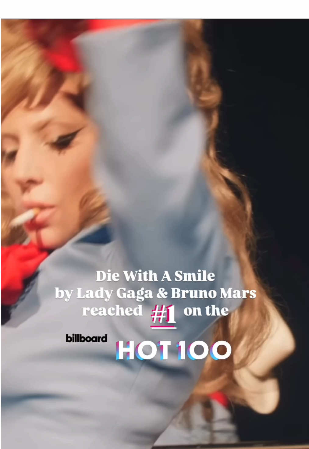 Little Monsters & Hooligans is all true, DIE WITH A SMILE is at the top of the Billboard Hot 100. #ladygaga #gaga #perte 