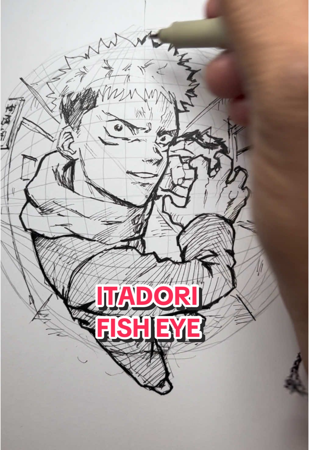 #fisheye #draw #tuto #dessin #jjk #itadori #manga #fyp #pourtoi 