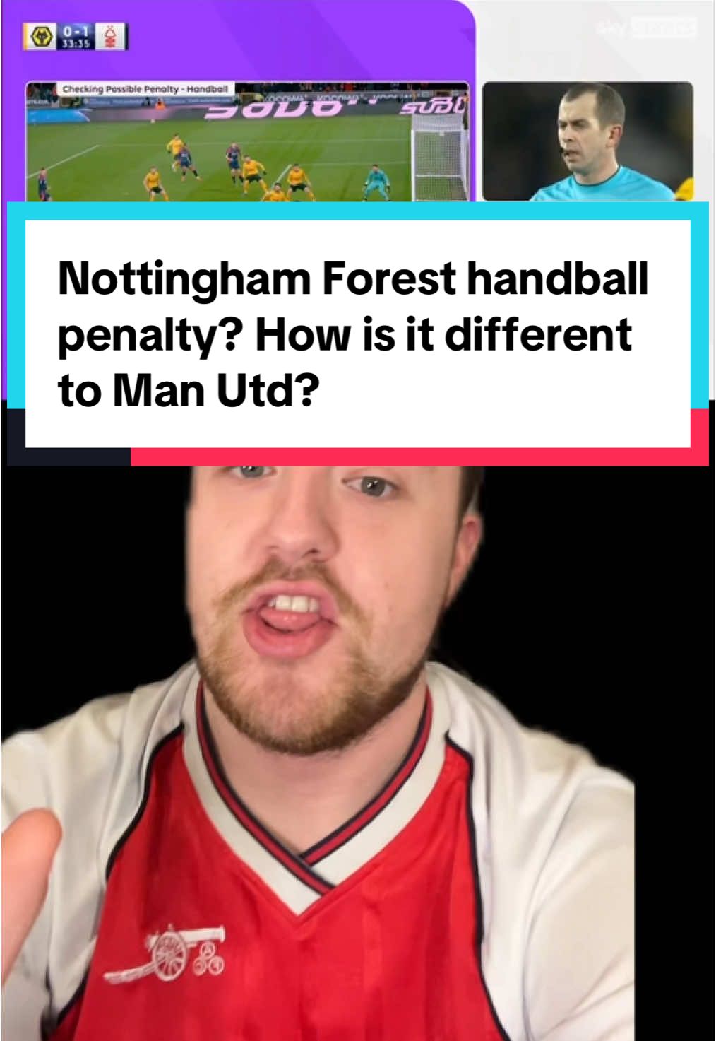 Nottingham Forest handball penalty? How is it different to Man Utd? Ait Nouri handball penalty is not given by VAR despite De Ligt’s handball being given as a penalty for Liverpool against Manchester United #nottinghamforest #nffc #wolves #wwfc #manchesterunited #manutd #mufc #rorytalksfootball 