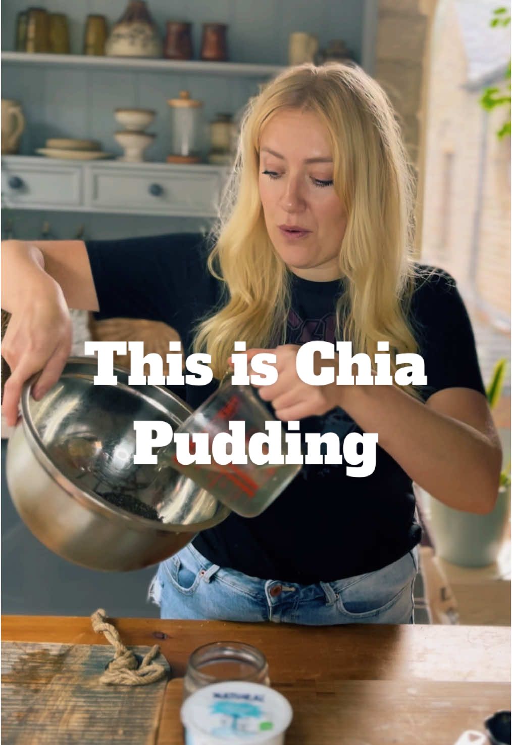 Get ready to dive into one of my all-time fave dishes that's not only a health hero but also a breeze to whip up… it’s chia pudding! This gem was our debut recipe on the very first Wild Kitchen filming day, which, spoiler alert, was a hilarious disaster as you can see in our previously posted outtakes video 👀 Still, this recipe is a total staple and so we just had to share it! To make, simply toss the following ingredients into a big bowl:  1 cup chia seeds  2 tubs Coconut yoghurt (or one large 720g tub)  500ml Coconut water (or opt for a plant milk if you prefer) 4 tbsp maple syrup A pinch pink Himalayan salt  1 tsp vanilla extract Then give it a good mix until fully combined. Let it sit for up to an 1 hour to soak up all that deliciousness, and voilà! Your chia pudding is ready to eat!  If your pudding is still a little watery, just pop it in the fridge for a bit to combine even further and firm up a bit. If it’s too thick, add more coconut water or plant milk. This recipe makes 4-6 portions (depending on how hungry you are) and it can last up to 4 days in the fridge, which makes it ideal for food prep for the week. It is also a canvas for any chia pudding flavour you can dream up, once you get started you will be creating a new pudding for every day of the week!  Oh, and guess what? This recipe, PLUS 3 other fabulous chia pudding flavours are featured in our brand-new ebook, Soul Bowls! This Includes lemon curd, PB+J, and bounty. So don’t miss out— head over and pick up your preorder while it’s still on sale before the big release this week! #veganuary #veganfood #veganrecipes #plantpowered #veganchef #plantbasedchef #plantbasedcooking #plantbasedrecipes #vegantiktok #plantbasedtiktok #chiapudding 