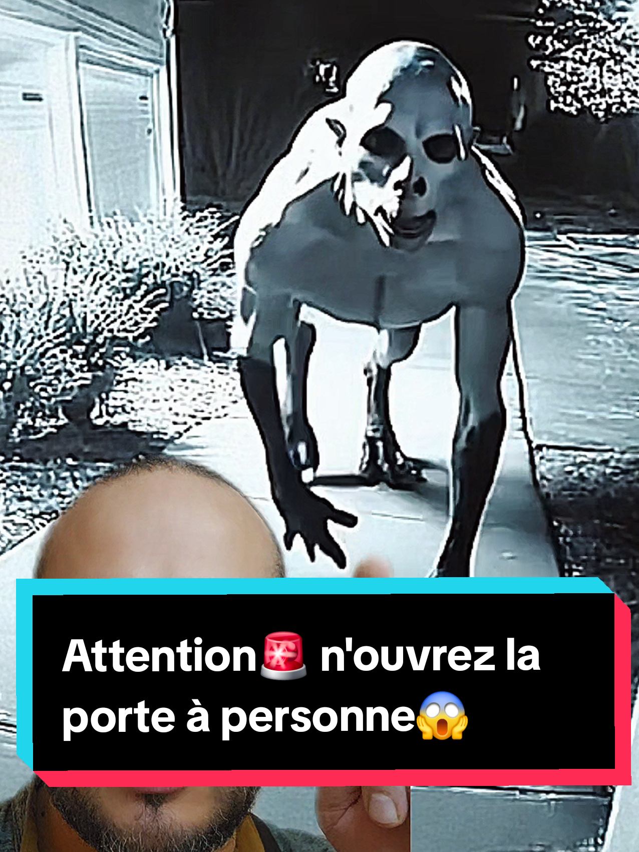 attention nouvrez la porte à personne la nuit. fermer la porte à clé #scary #spooky #mystery #night #creepy #house #lock #stalker #fear #ghost #spirit #horror #devil #paranormal #strange #things #scream