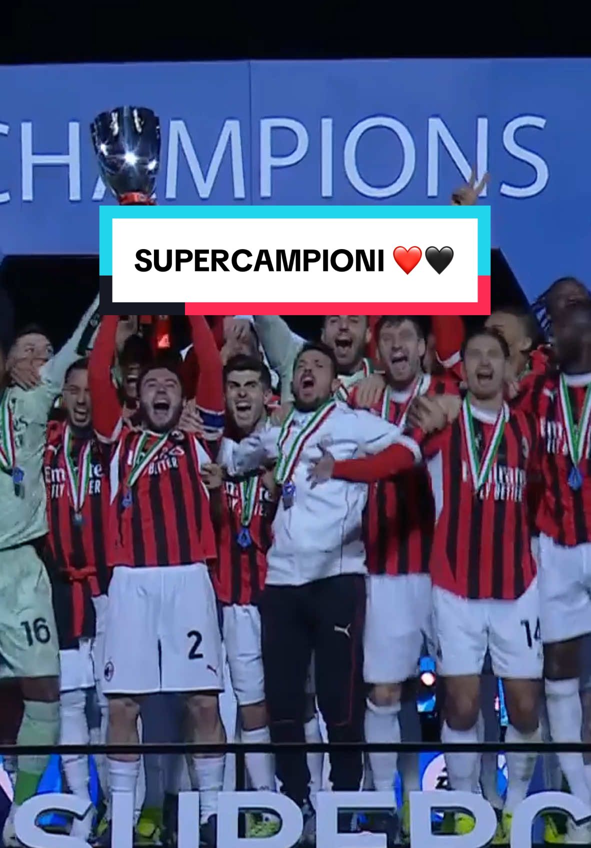 Milan, sei campione! 🎉🎉🥳🥳 #intermilan #inter #milan #supercoppa #derbymilano #EASPORTSFCSupercup #seriea @AC Milan 