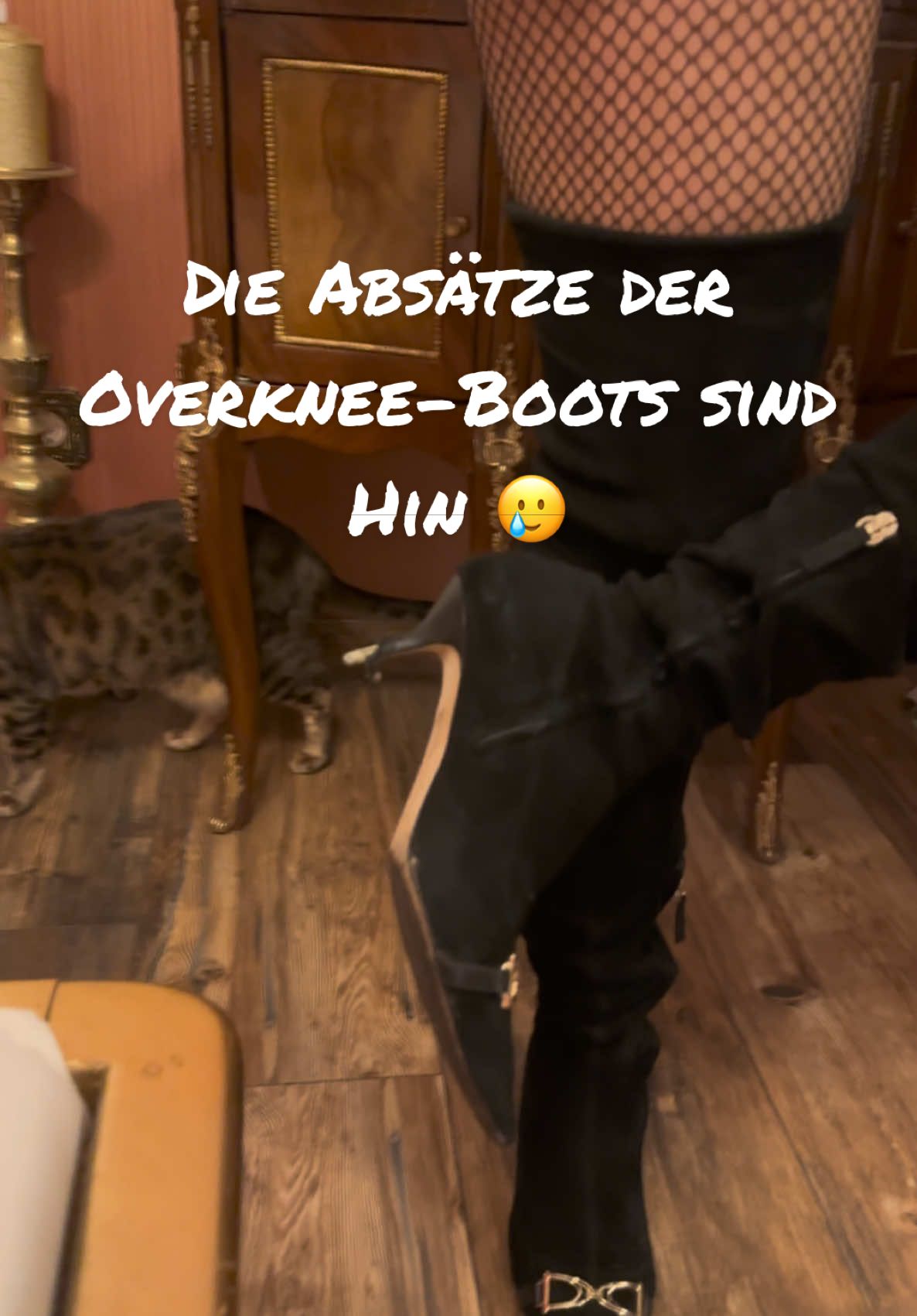 Michi Maus ist traurig. 🥲 Ihre schönen Overknee-Boots sind kaputt. Der Absatz hat unseren Tag in München nicht überlebt. Leider. Hoffentlich bekommt der Schuster die Boots wieder hin. Michi würde sich freuen. Aber schaut selber. Was meinst Du? Kann man die reparieren oder nicht? Michi’s Outfit ist auf jedenfall Mega. Also dann, habt eine gute Nacht und seid lieb von uns gegrüßt 😍😘😘😘