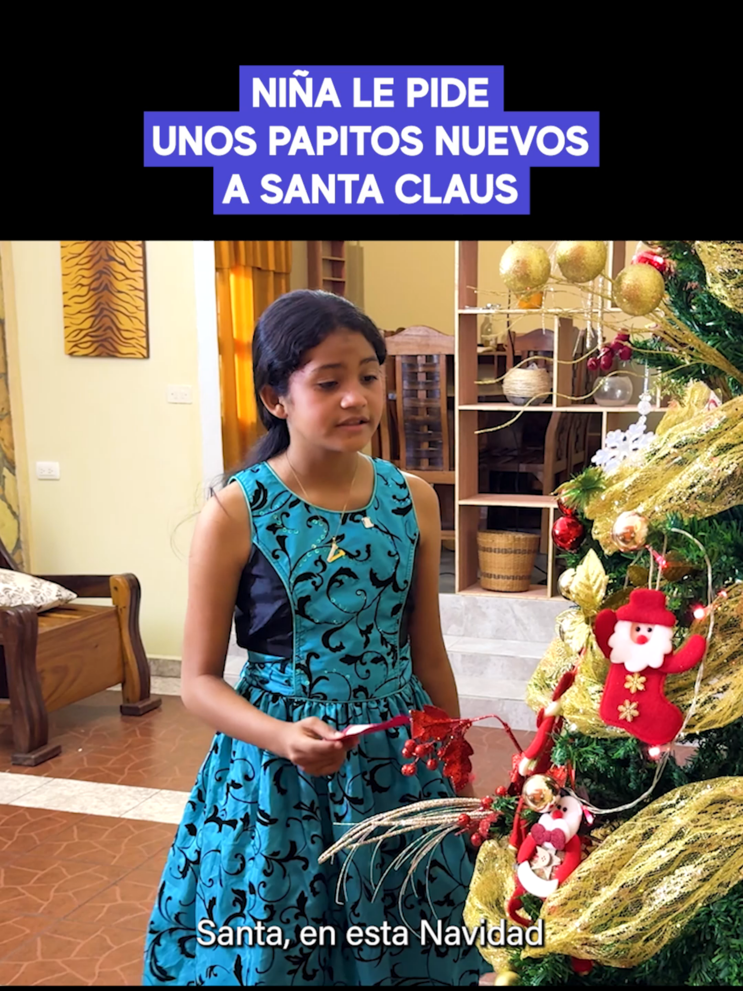 Niña le pide unos papitos nuevos a santa Claus como regalo de navidad #fyp #reflexion #leccionesdevida