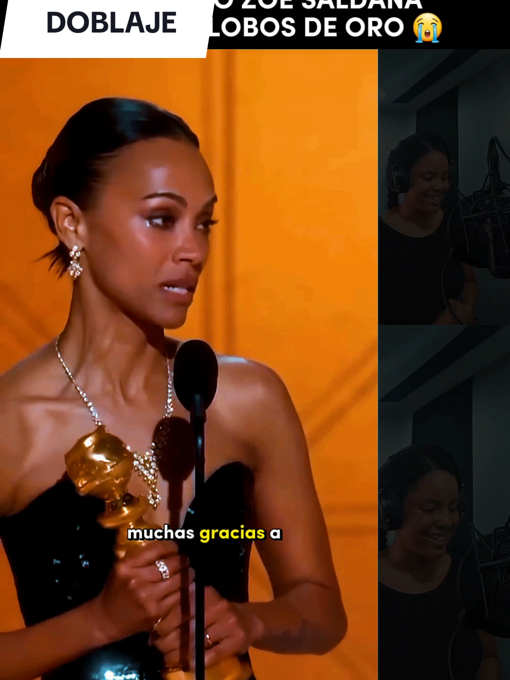 ✨Estamos MUY orgullosos de ti #zoesaldana te mereces este premio y muchos más, años de una excelente carrera actoral que enorgullece a todos los dominicanos y nos sirve de inspiración a los actores criollos a seguir luchando por nuestros sueños, Felicidades. ¡Let's get that Oscar! 🥹🎥🏆✨ 🌹 Zoe Saldaña ganó en la categoría "Best Supporting female actor motion picture" por la pelicula Emila Pérez. ‼️ Esto es sólo una parte del discurso por cuestiones de derechos de autor no pude doblar más de 60 segundos. 🥲 #ZoeSaldanaDoblaje #ZoeSaldanaSpeech #ZoesaldanaGoldenglobe #EmiliaPerez