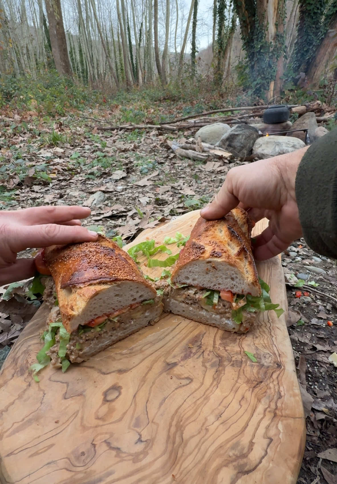 Ground Beef Sandwich?! 😍🔥 #beef #sandwich #outdoorcooking #cooking #asmrcooking #steak  