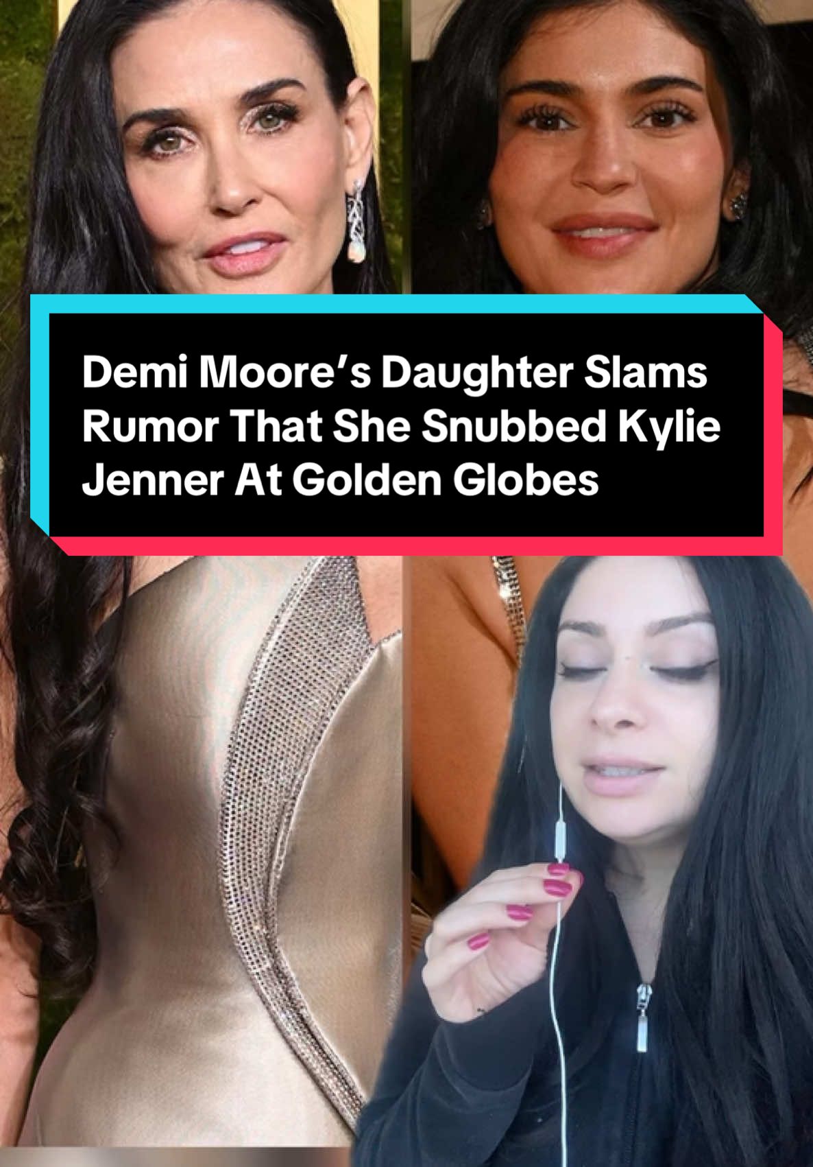 Demi Moore’s Daughter Tallulah Willis Slams Rumor That She Snubbed Kylie Jenner At Golden Globes #kyliejenner #tallulahwillis #demimoore #thesubstance #goldenglobes #goldenglobes2025 #riristea #rivetsoro 