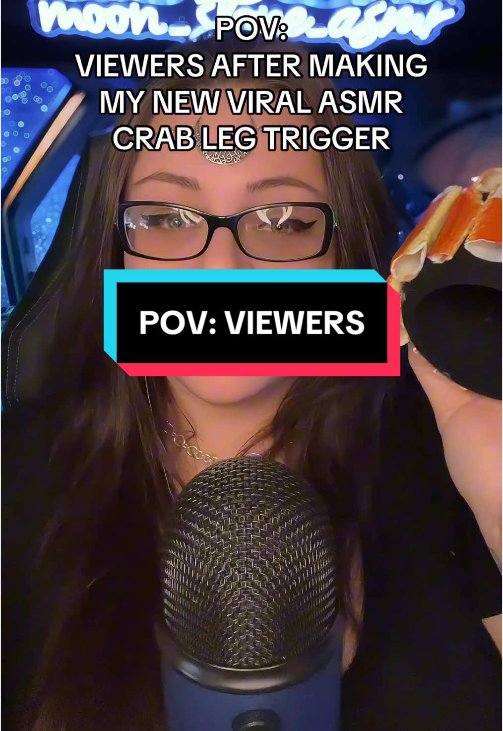 Never thought this crazy looking trigger would be so loved. So glad you guys liked my crabby cover ❤️🦀 #crab #asmr #asmrtist #asmrlive #asmrsounds #satisfying #triggers #sensory #asmrtriggers #tapping #tiktoklive #tingles #crablegs #moon_stone_asmr 