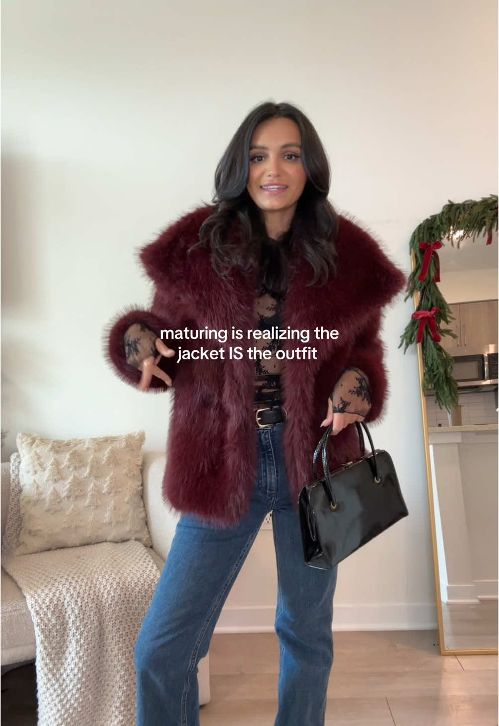 The jacket IS the outfit iykyk #winterjacket #furjacket #furcoat #winteroutfits 