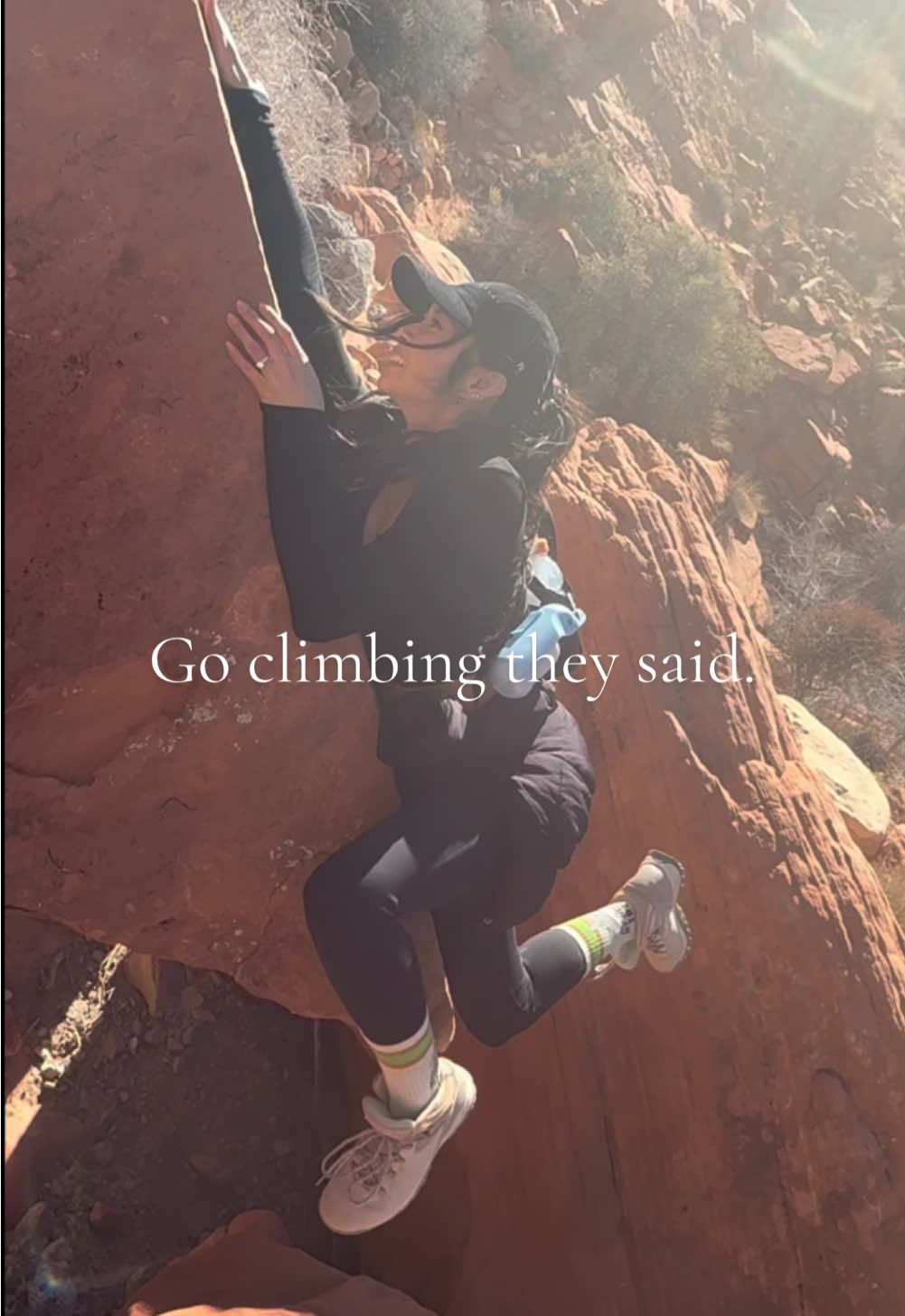 Play the audio with caution 😗 I was a climber before a pickleballer 😅 #rockclimbing #besafeoutthere #igvsreality